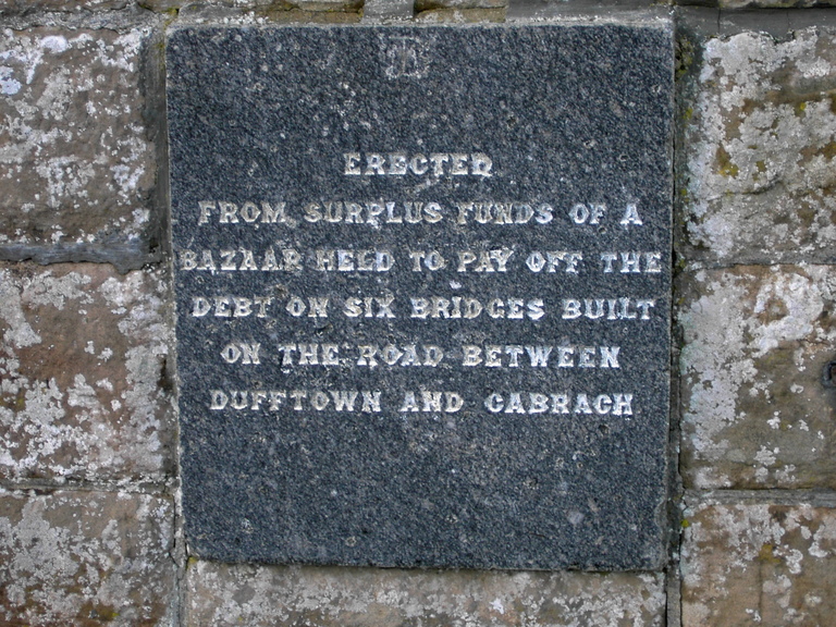 Picture of the fountain plaque, Cabrach