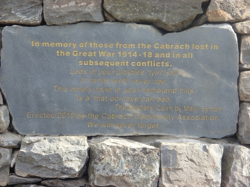 Picture of Memorial Cairn Plaque, Inverharroch, Lower Cabrach