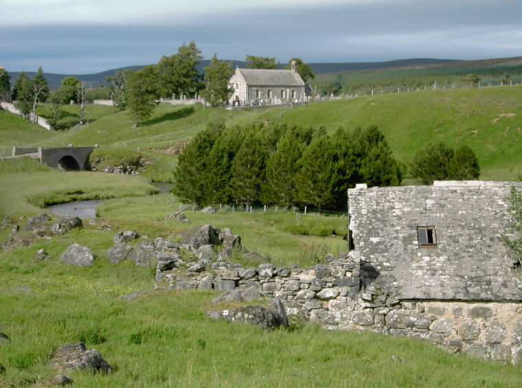 Picture of Old Mill and Upper Cabrach Kirk, Cabrach