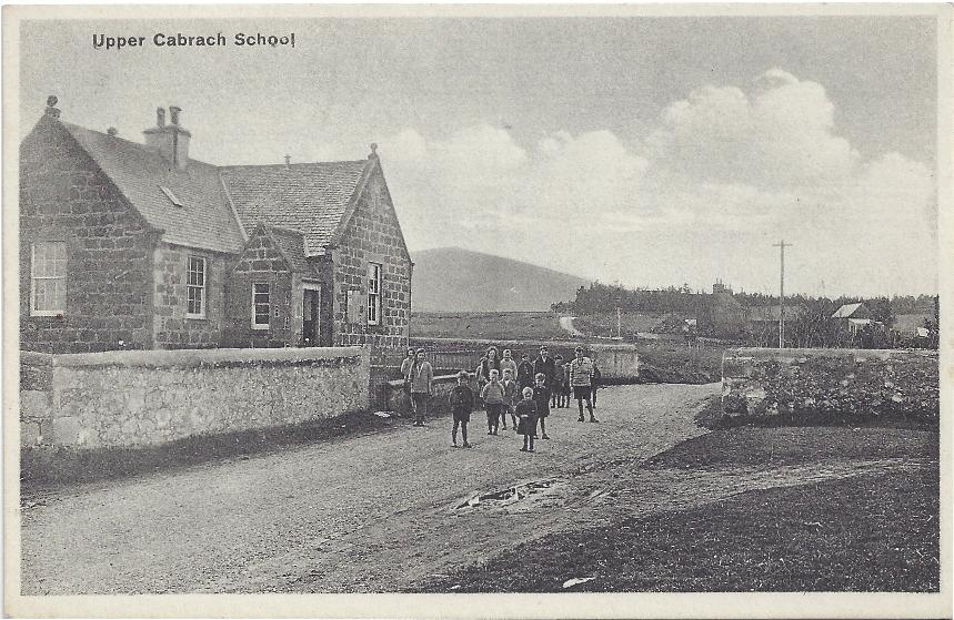 Postcard of Old School, Upper Cabrach.